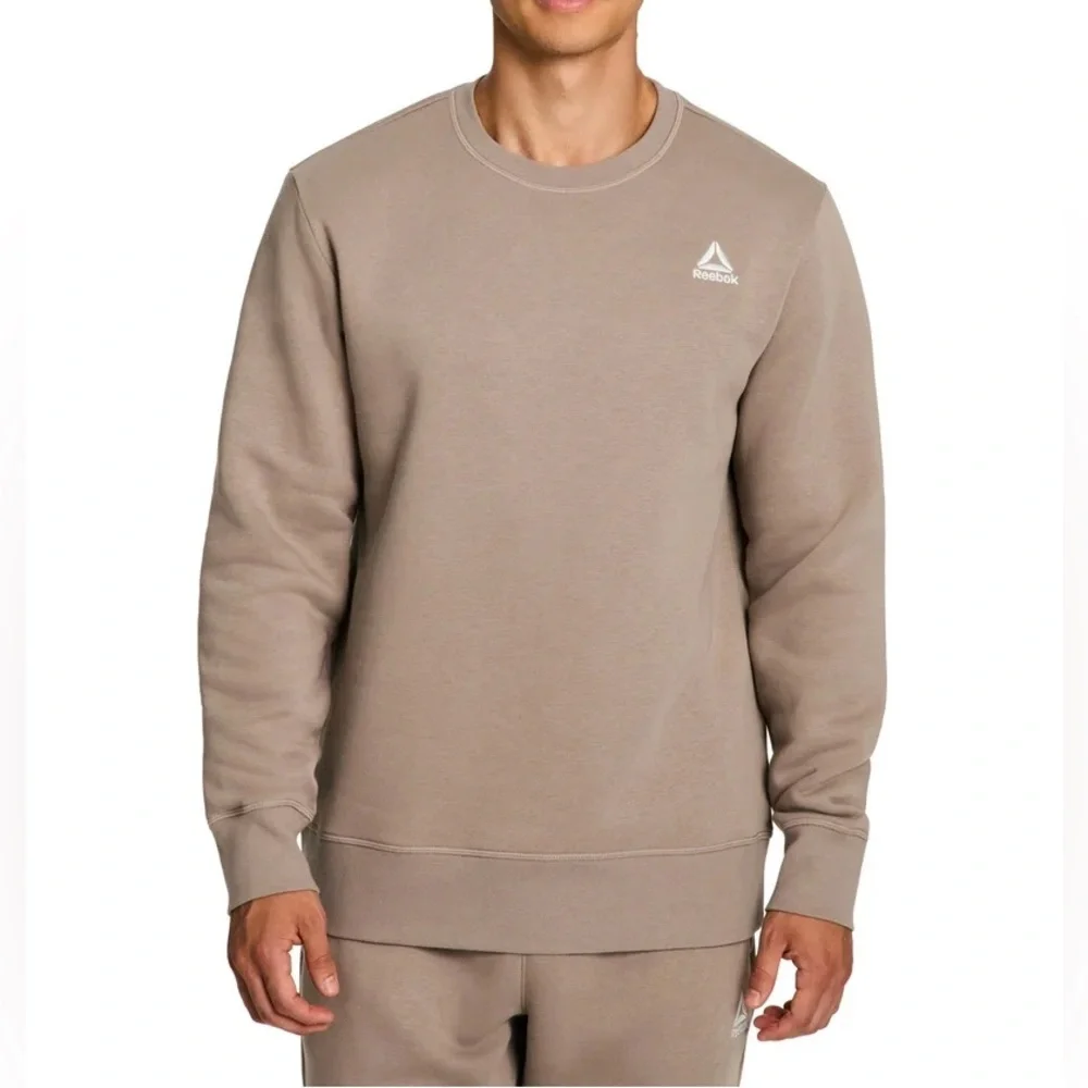 Reebok men’s fleece crewneck driftwood